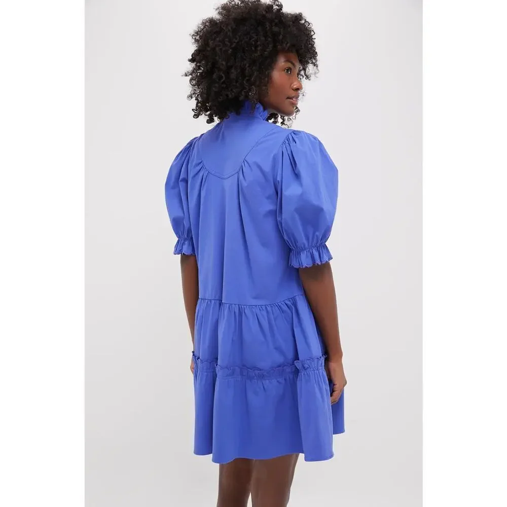 POMANDER PLACE Azure Blue Selena Mini Dress Size L NWT Retail $148 Tuckernuck - Picture 2 of 8
